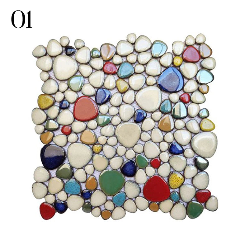 Gach Mosaic Ceramic 30x30cm Xanh Trang KhongTruot Phong Tam