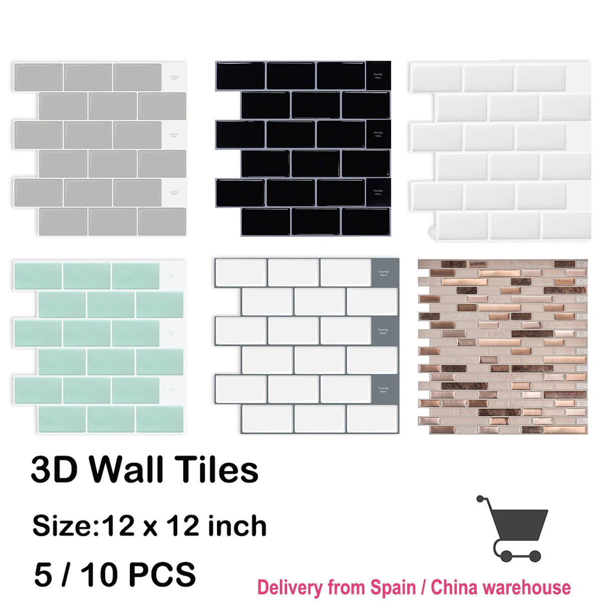 Dan Tuong 3D Chong Tham Bep 12x12 Inch Mieng Dan Dinh Manh