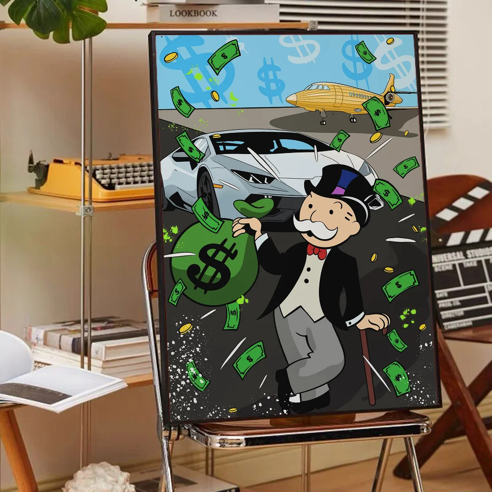 Poster Graffiti Alec Monopoly Money Waterproof Treo Tuong