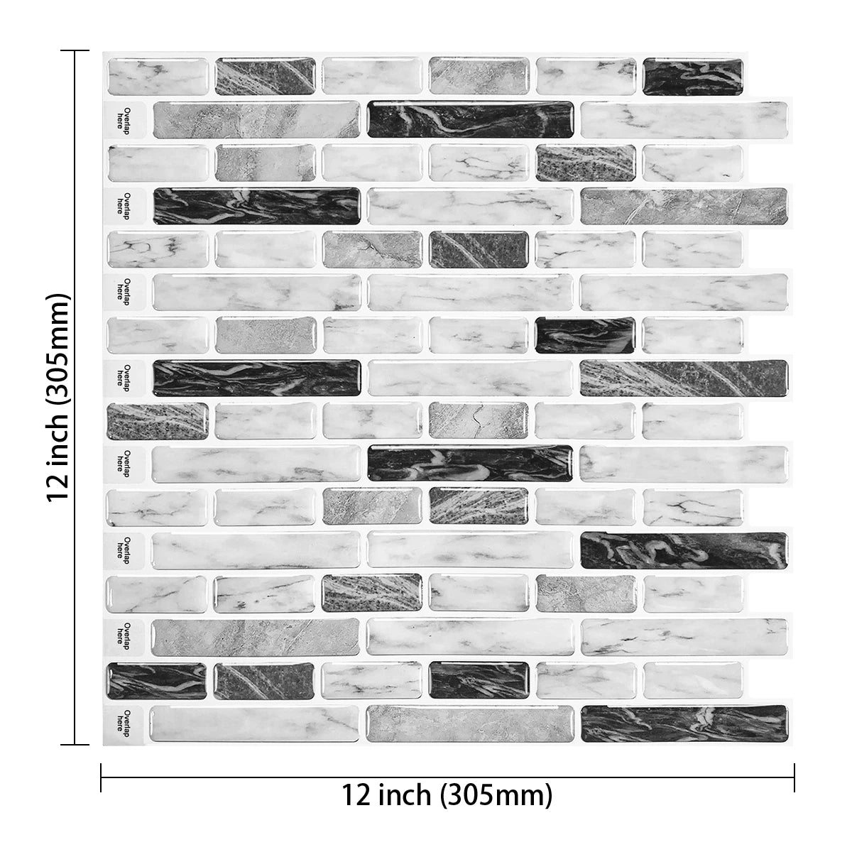 Vividtiles 3D Vinyl Dán Dính Ốp Tường Bếp Chống Nước Bền