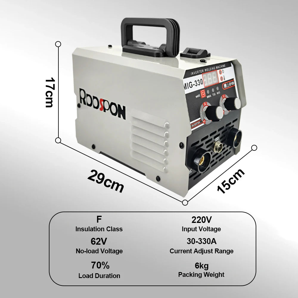 Máy RDDSPON 3 Trong 1 MIG TIG MMA Inverter 330A Không Gas