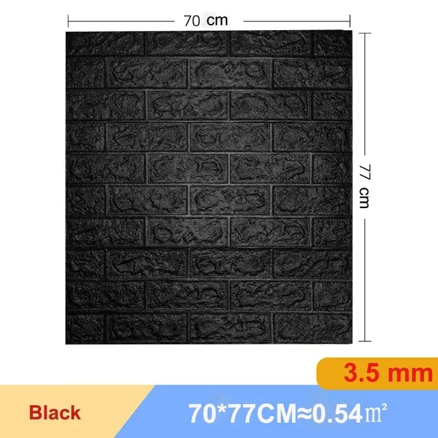 10 Miếng Dán Tường 3D Tự Dính Trang Trí Nhà Phòng Khách