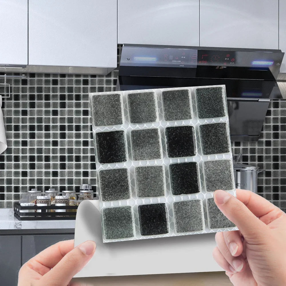 Bộ 10 Miếng Gạch Mosaic 3D Dán Tường Chống Thấm Phòng Tắm
