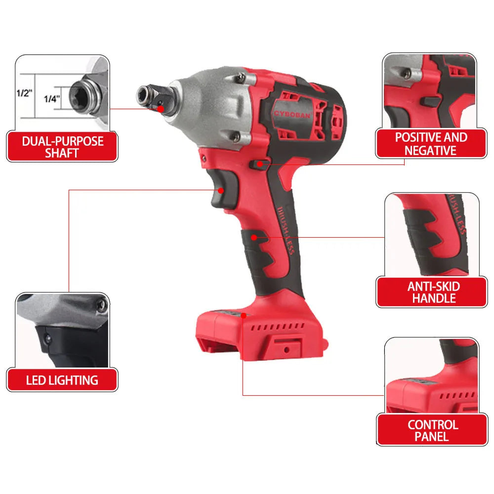 Súng Vặn Bu Lông Tác Động 21V 420Nm Không Chổi Than Ôtô
