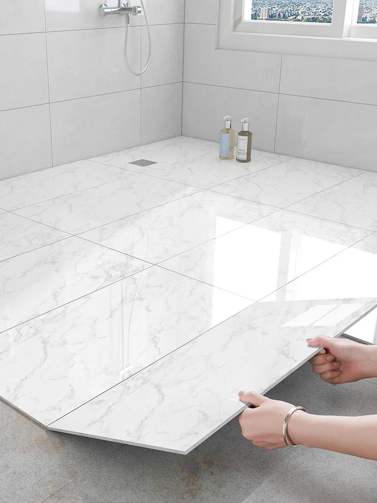 Batoom Kitchen Tile Floor Stiers Self Adhesive Waterproof Non Slip Rvation Decorative PVC Board for Floor Decoration