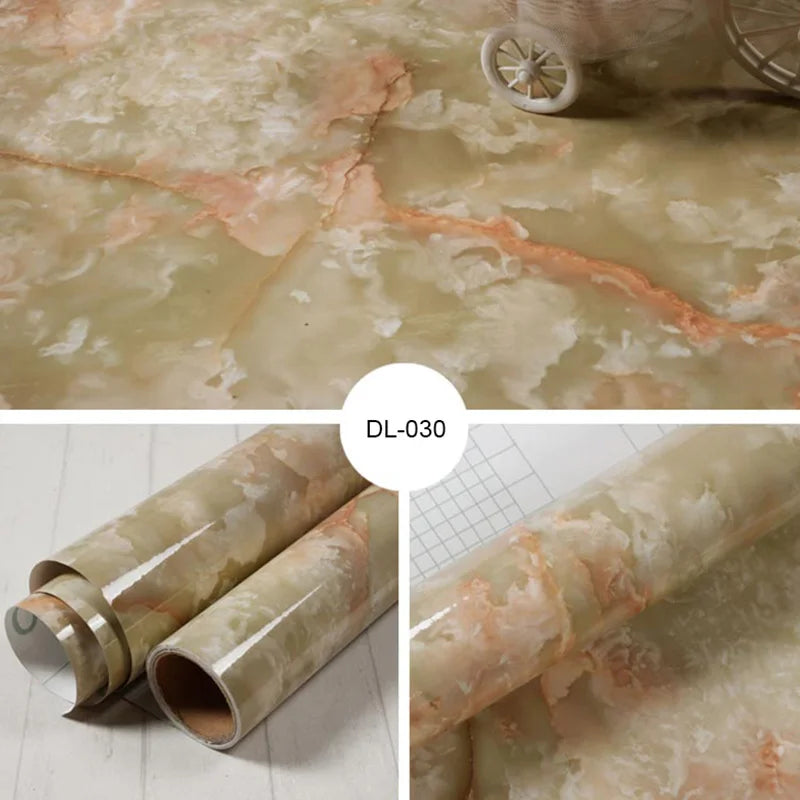 Kitchen Oil-Proof Film Stove Waterproof Moisture-Proof Self-Adhesive Wallpaper Countertop Cabinet Renovation Tile Marble Sticker