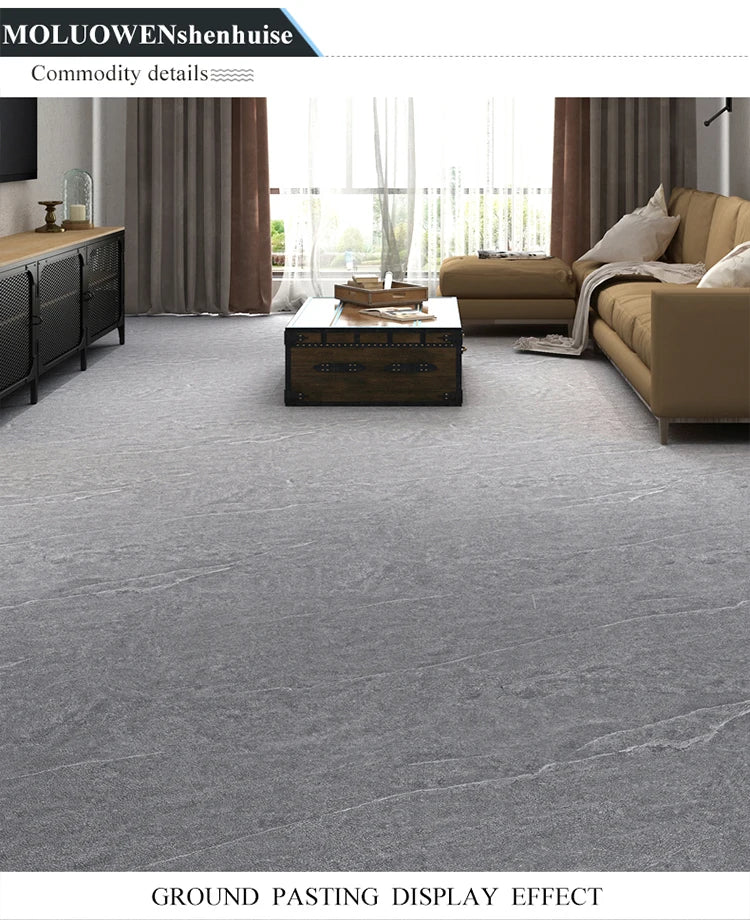 40/59cm Wide Cement Grey Self-adhesive Waterproof Floor Stickers Home Decoration PVC Wall Stickers For Living Room TV background
