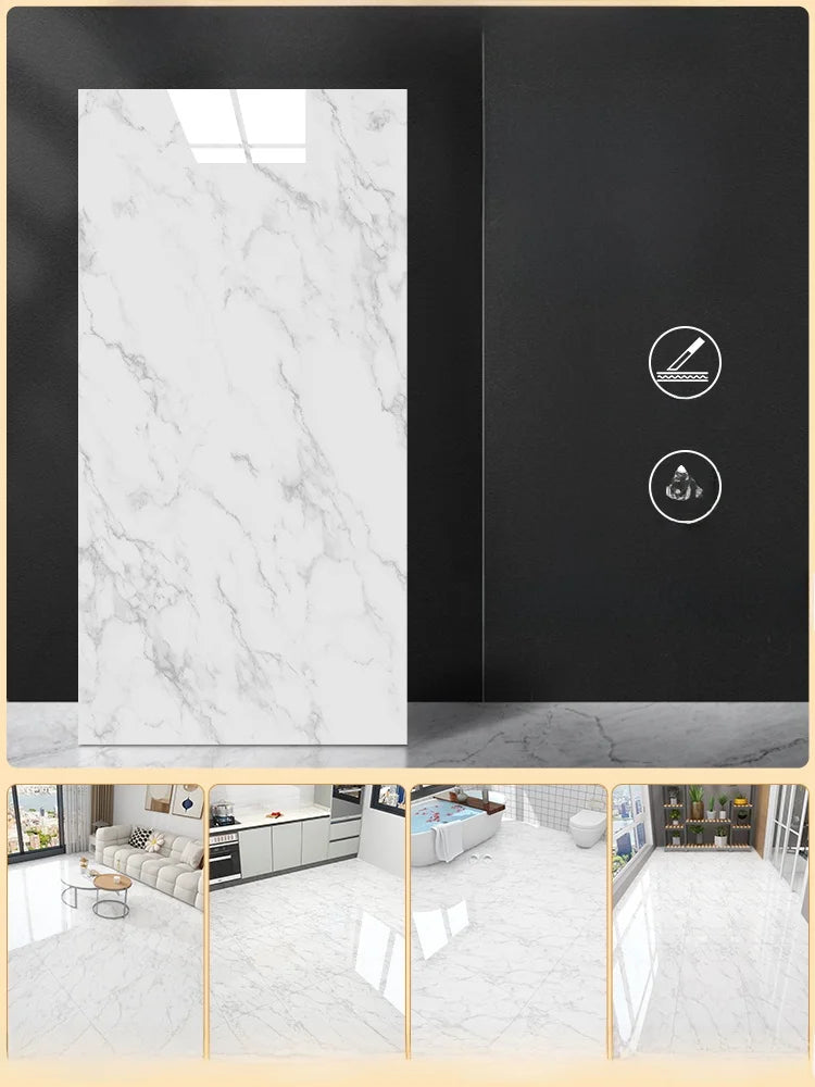 Batoom Kitchen Tile Floor Stiers Self Adhesive Waterproof Non Slip Rvation Decorative PVC Board for Floor Decoration