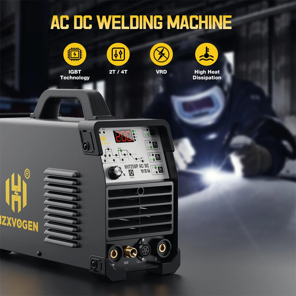 Máy Hàn TIG 6 Trong 1 HZXVOGEN 200A AC DC MMA IGBT 220V