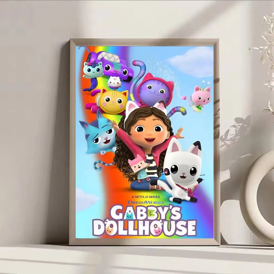 Poster Lâu Đài Nhỏ Dán Dính Trang Trí Tường Quán Cafe Bar