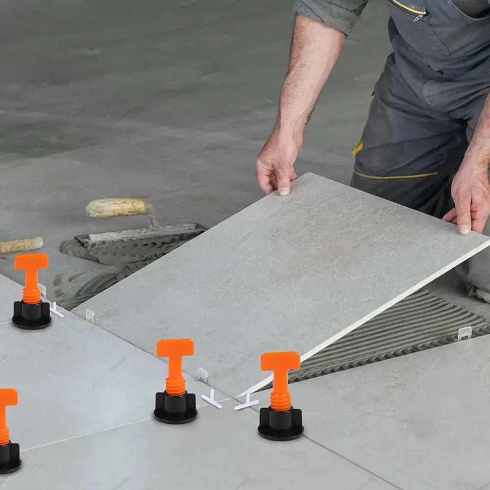 11-204Pcs Floor Ceramic Tile Leveling System Clips Spacers Porcelain Leveler Kit Construction Tools For Tile Laying Wall Fixing