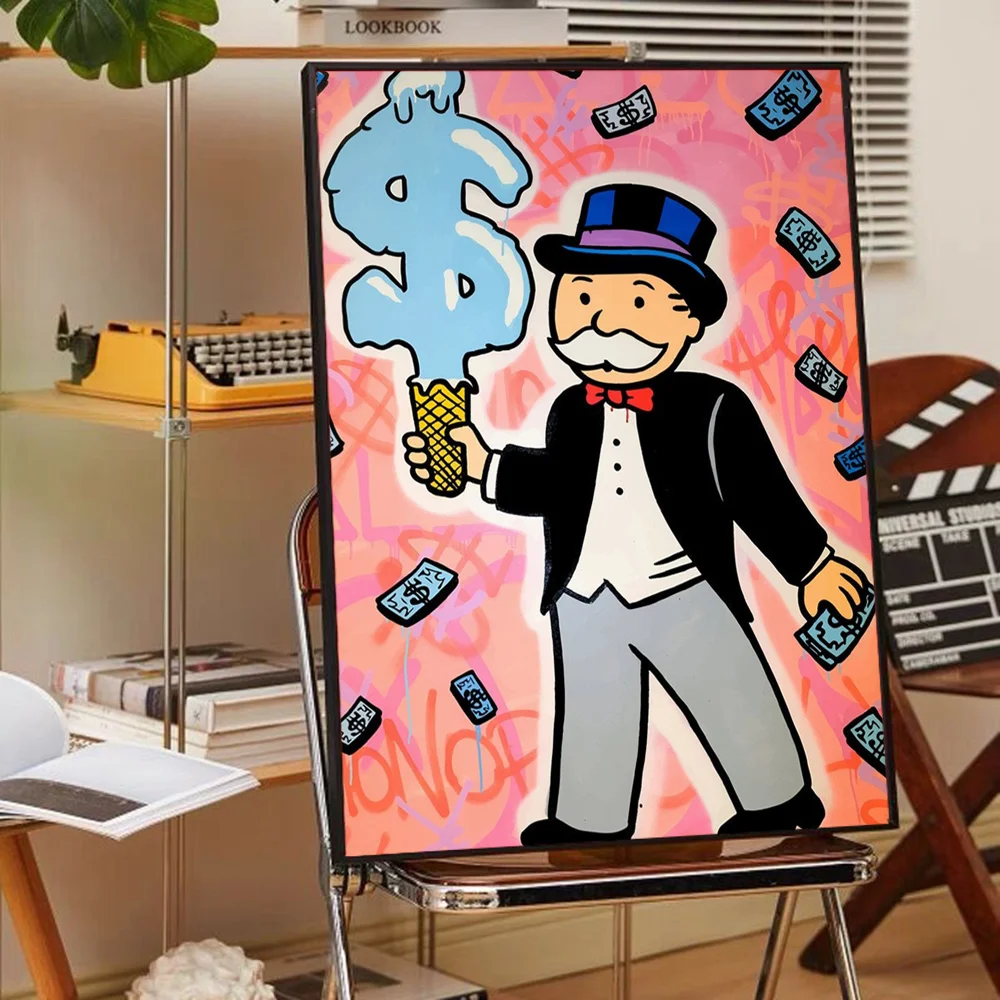 Poster Graffiti Alec Monopoly Money Waterproof Treo Tuong
