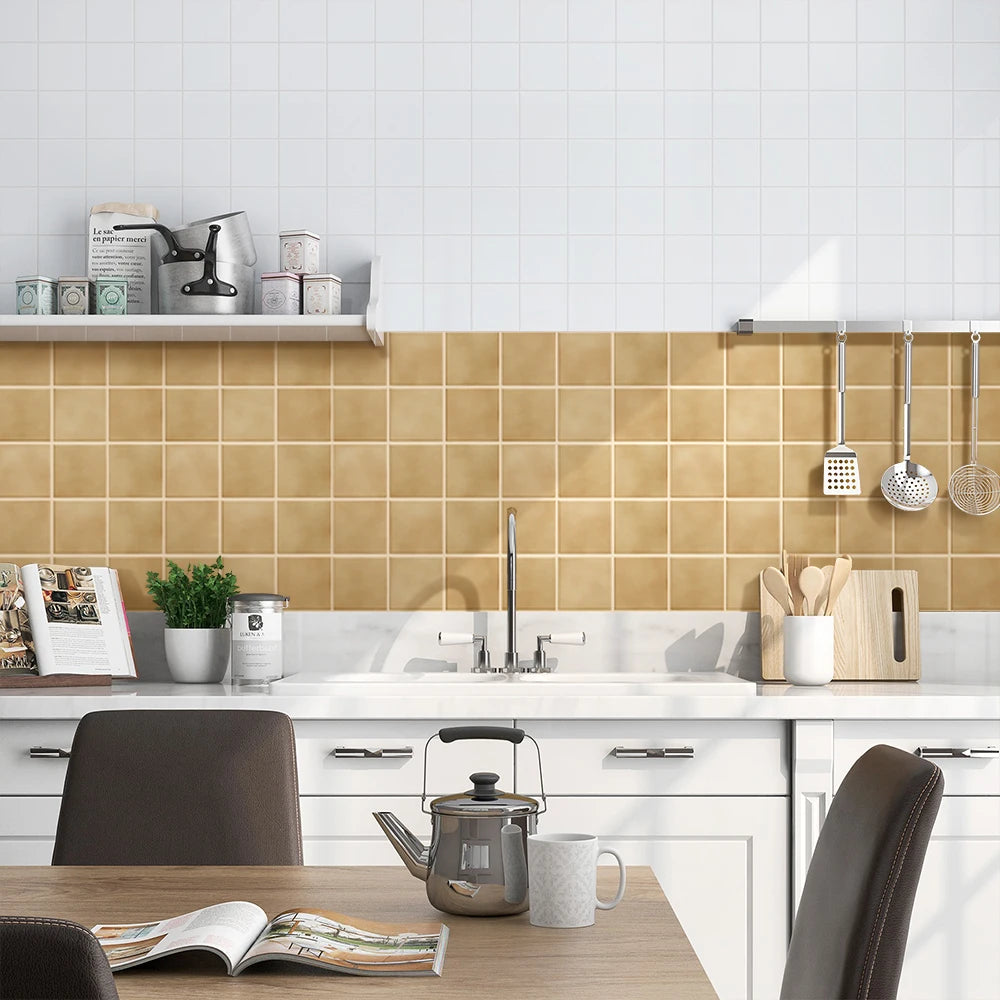 1/10pcs 3D Peel and Stick Wall Tile Self Adhesive Kitchen Backsplash Tile Sticker DIY Wall Panel Waterproof 3D Wall Sticker