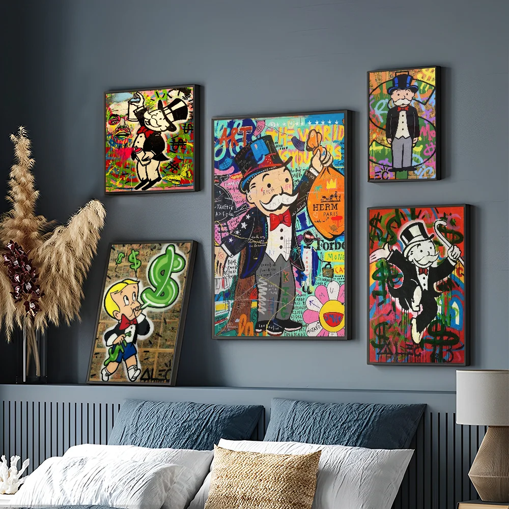 Poster Graffiti Alec Monopoly Money Waterproof Treo Tuong