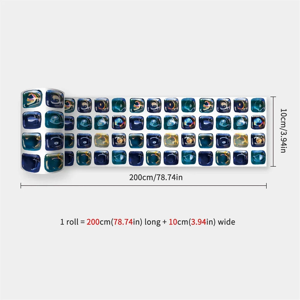 Waterproof Self-Adhesive Baseboard Wall Sticker Waistline Baseboard Wall Trim Corner Line Protector Decor Skirting Board Decal
