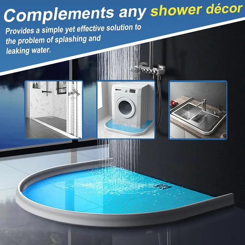 Water Waterstop Strip Barrier Bathroom Kitchen Floor Retaining Waterproof Barrier Bendable Countertop Water Blocking Strip