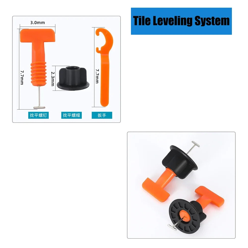 11-204Pcs Floor Ceramic Tile Leveling System Clips Spacers Porcelain Leveler Kit Construction Tools For Tile Laying Wall Fixing