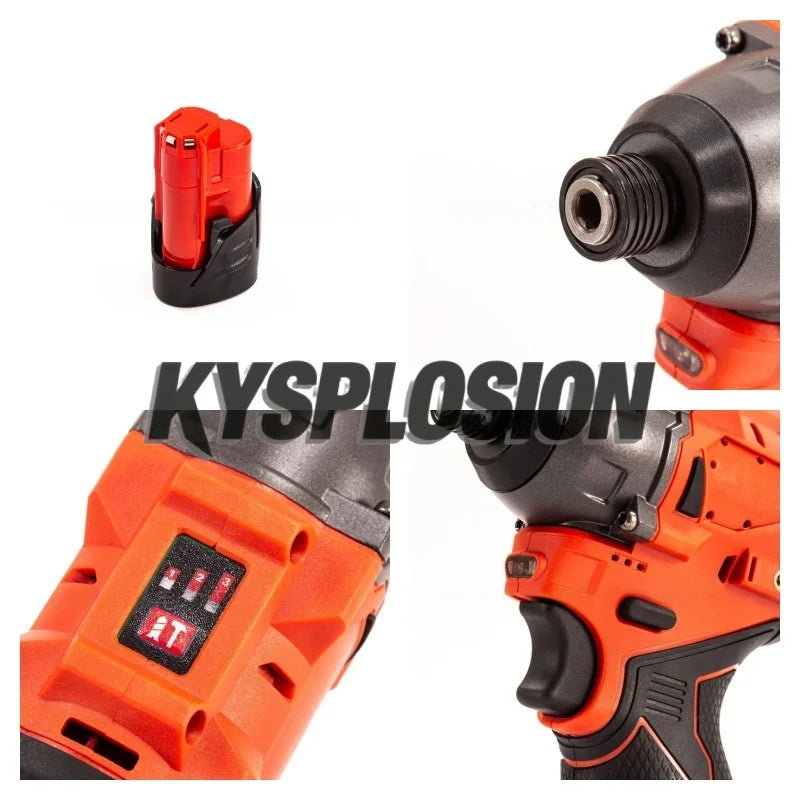 Bộ Tua Vít Không Dây 12V Không Chổi Than Kèm Khoan Mil M12