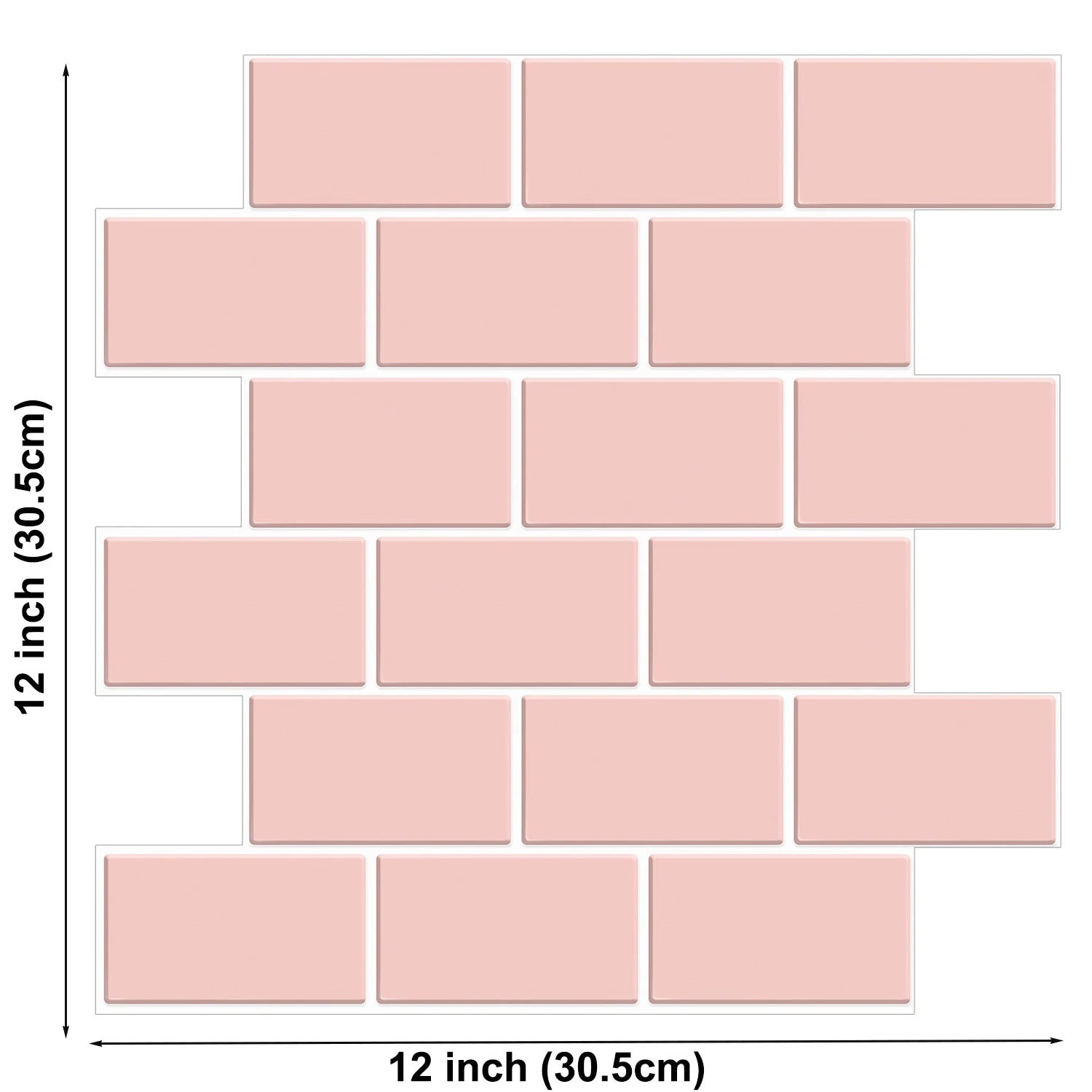 5pcs Subway Design Wall Tile Sticker Peel and Stick Thicker Backsplash 3DWallpaper Stick on Wall for Kitchen RV Room Decor