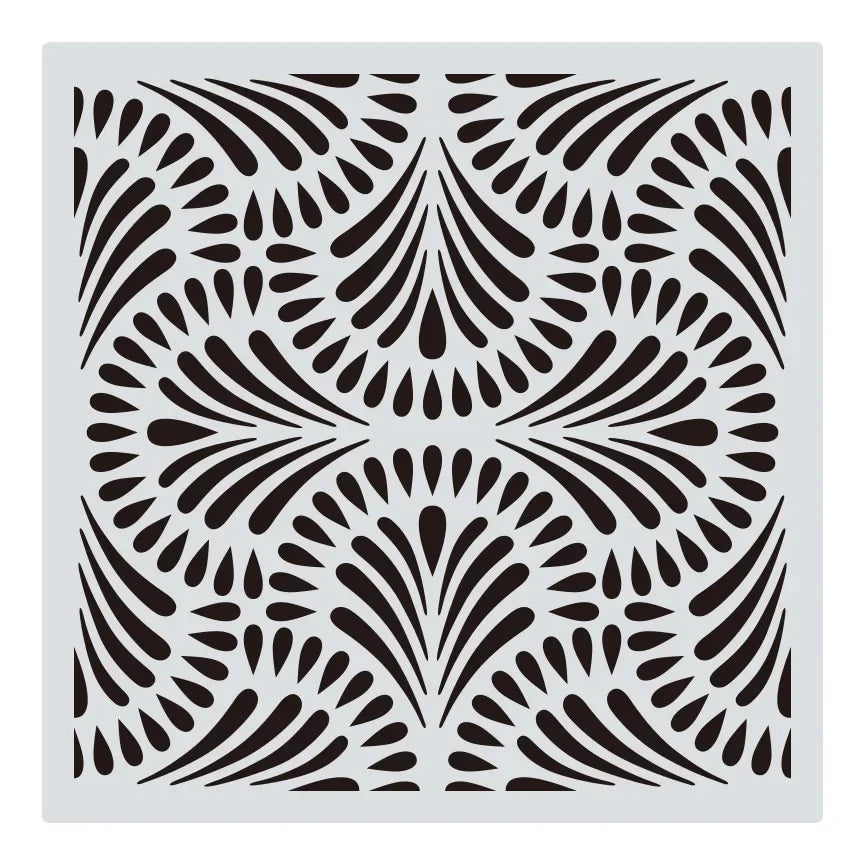 Khuon Stencil Mandala Geometric 30x30cm DIY Layering
