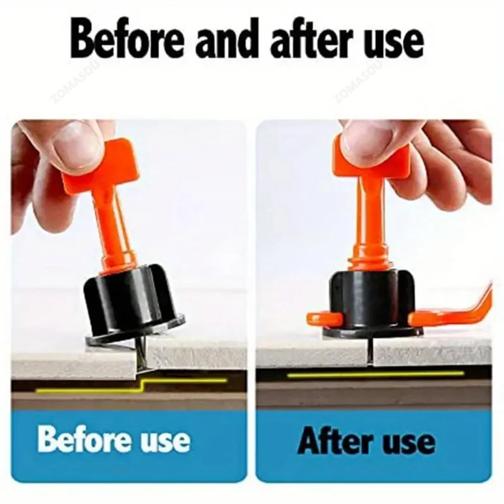 11-204Pcs Floor Ceramic Tile Leveling System Clips Spacers Porcelain Leveler Kit Construction Tools For Tile Laying Wall Fixing