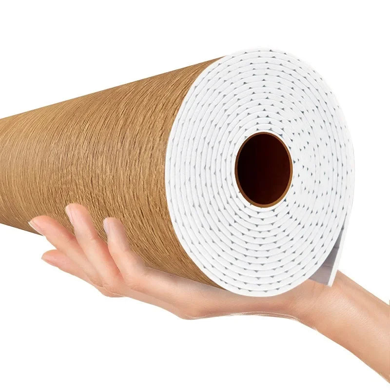 Gạch Lát Sàn Vân Gỗ Dán Dính Chống Thấm PVC 40cm 10m