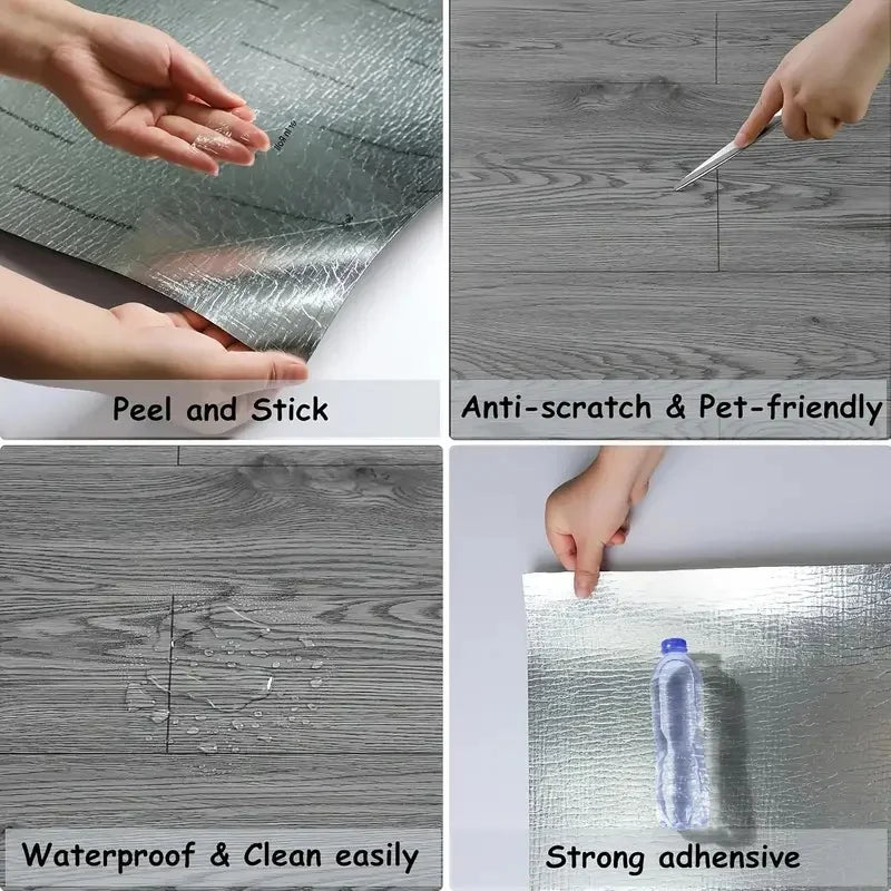 Dán Dính PVC Giả Gỗ Dày Chống Thấm Trang Trí Nội Thất