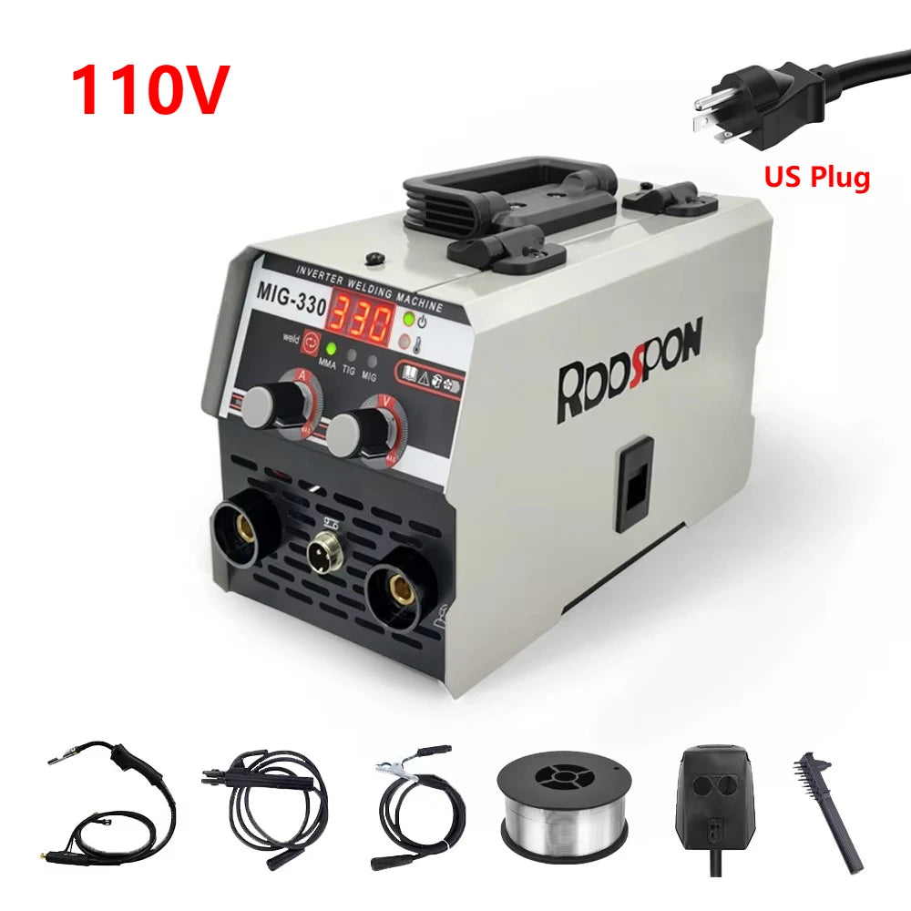 Máy Hàn 3 Trong 1 MIG TIG ARC Hiển Thị LED Cấp Dây Tự Động 330A