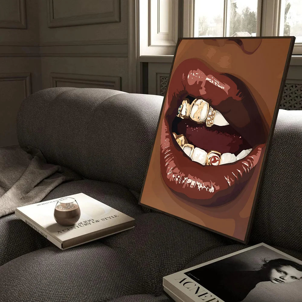 Tranh Poster Chân Dung Phụ Nữ Da Đen Châu Phi Chống Thấm