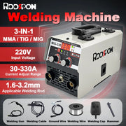 Máy RDDSPON 3 Trong 1 MIG TIG MMA Inverter 330A Không Gas