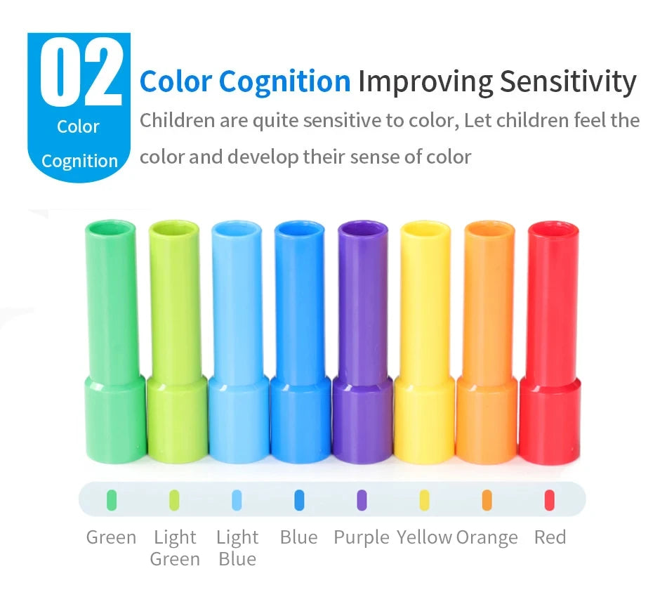 DIY Water Building Blocks Toy Educational Pipe Sensory STEM Kit Constructions Creativity Tube Blocks Pop Building Block Kids Toy