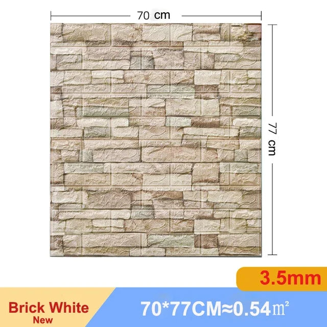 Bộ 10 Món Dán Tường 3D Dính Nước Phòng Khách 70X77CM