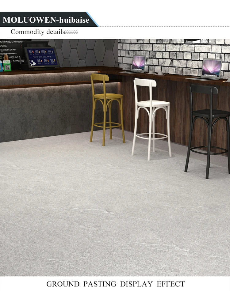 40/59cm Wide Cement Grey Self-adhesive Waterproof Floor Stickers Home Decoration PVC Wall Stickers For Living Room TV background
