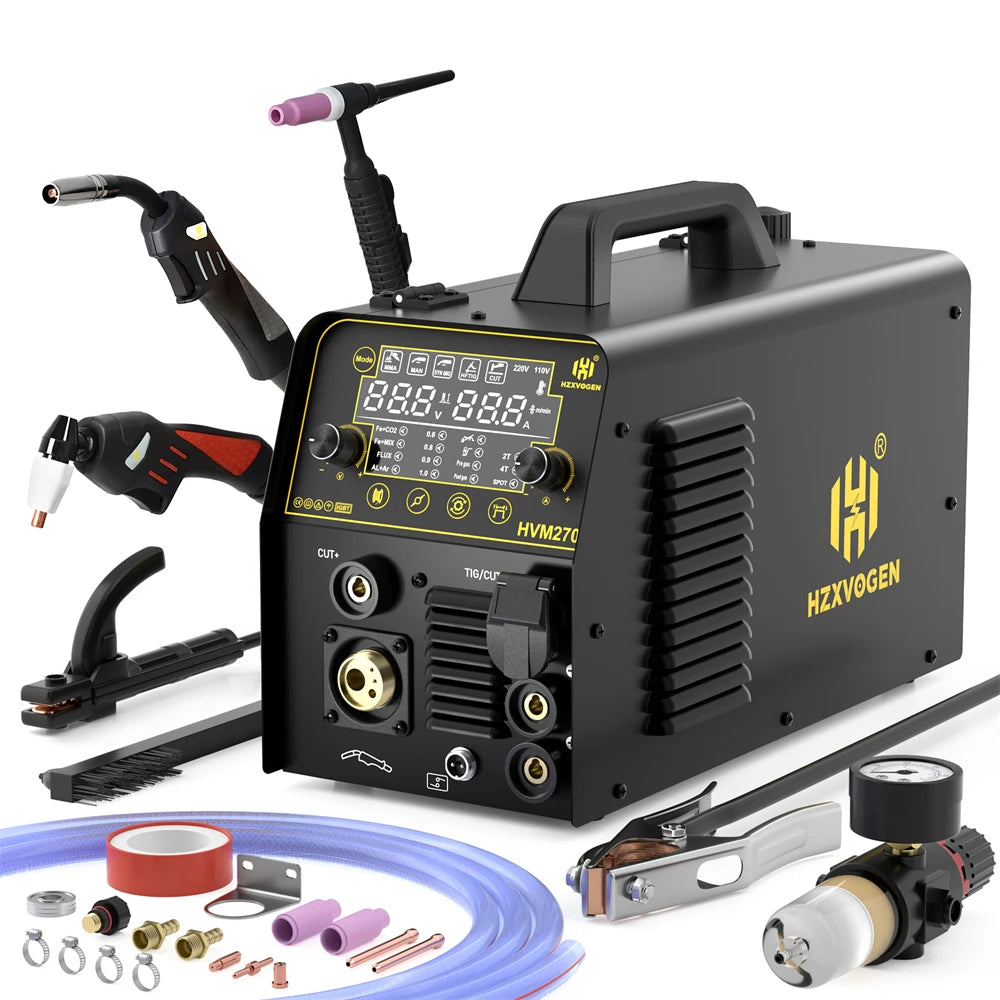 HZXVOGEN HVM270 Máy Hàn 6 Trong 1 Nhôm CUT MIG MMA HF