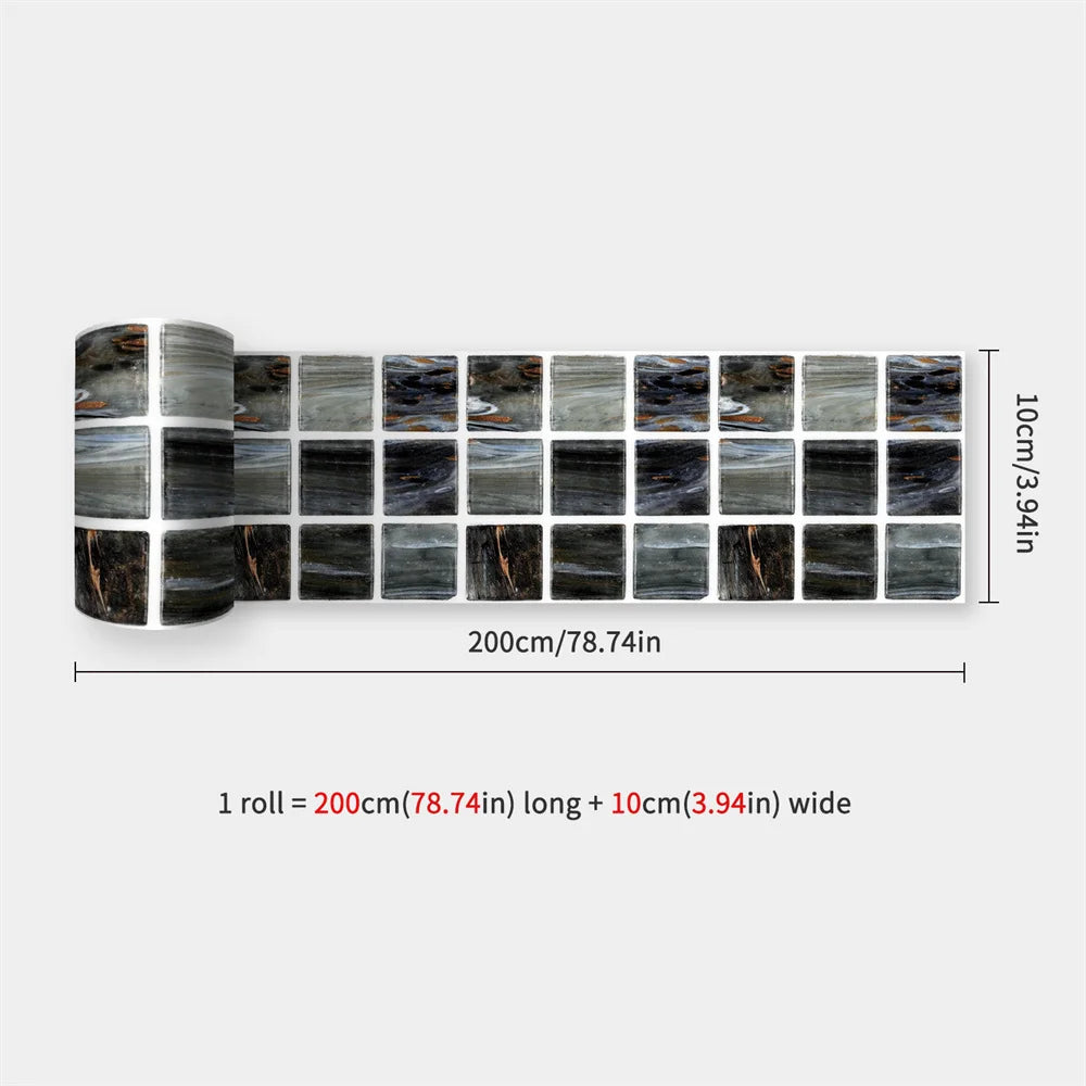 Waterproof Self-Adhesive Baseboard Wall Sticker Waistline Baseboard Wall Trim Corner Line Protector Decor Skirting Board Decal