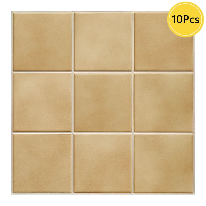 1/10pcs 3D Peel and Stick Wall Tile Self Adhesive Kitchen Backsplash Tile Sticker DIY Wall Panel Waterproof 3D Wall Sticker