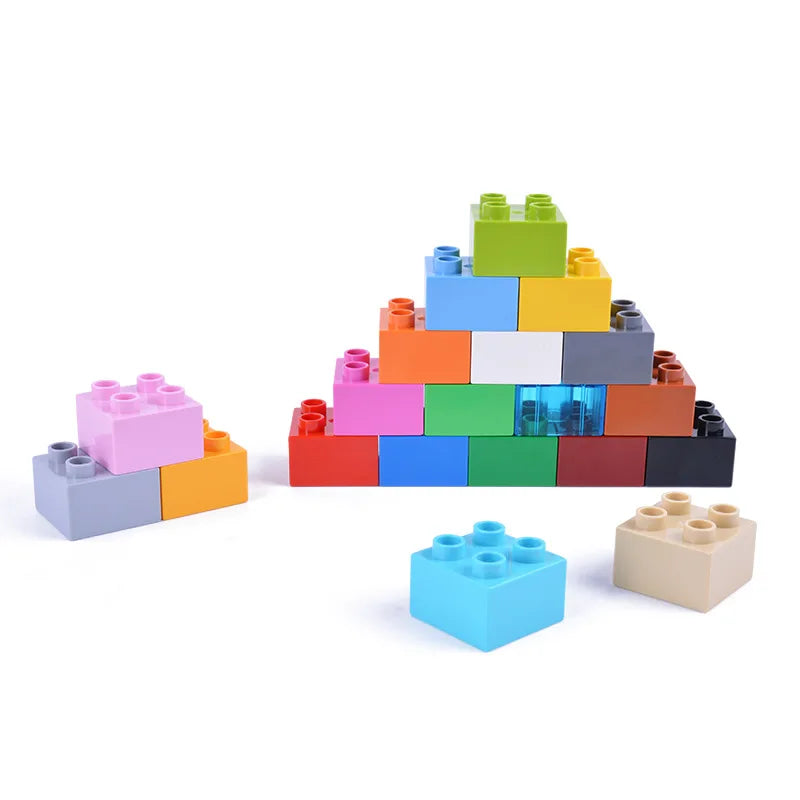 12pcs DIY Large Building Block Bricks1×1 Round Big Size Assembled Accessories Bulk Part Enlighten Brick Children Toy