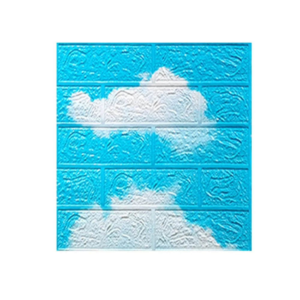 Waterproof 3D Imitation Brick Wall Stickers DIY Peel and Stick Self-adhesive Wallpaper Panel Retro Moisture-proof