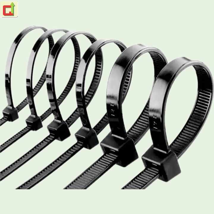 Nhà máy bán buôn Mẫu miễn phí Tự khóa 7,6 * 300mm Dây buộc cáp bằng nylon màu trắng đen Dây buộc cáp bằng nhựa có khóa kéo chịu nhiệt độ cao thấp