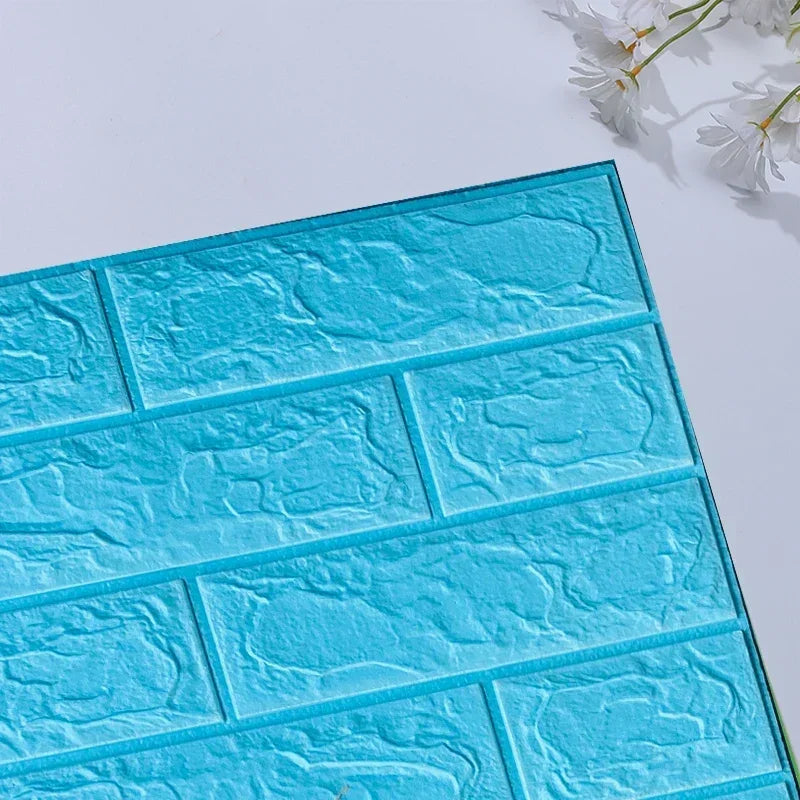8/20pcs Foam 3D Brick Wall Stickers Adhesive Panel Home Decor Living Room Bedroom House Decoration Bathroom Waterproof Wallpaper
