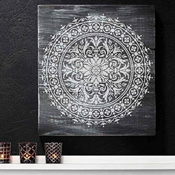 Khuon Mandala DIY 50x50 Cm Cho Ve Stencil Tren Go Vai Tuong