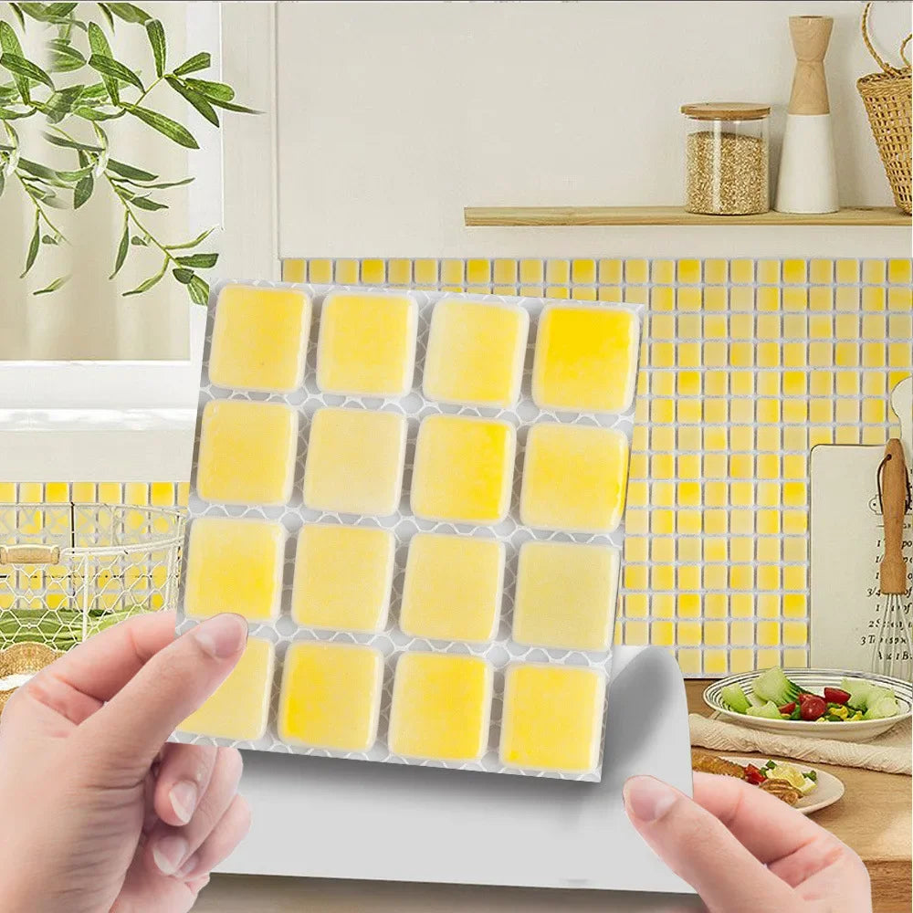 Bộ 10 Miếng Gạch Mosaic 3D Dán Tường Chống Thấm Phòng Tắm
