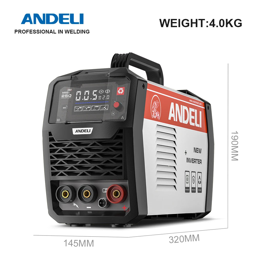 Andeli MIG 250 Máy Hàn Inverter 3 Trong 1 Không Gas
