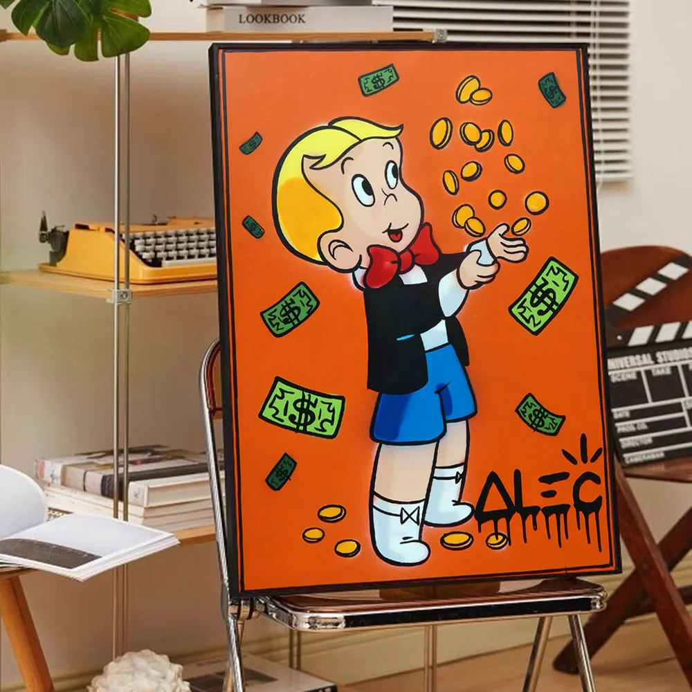 Poster Graffiti Alec Monopoly Money Waterproof Treo Tuong