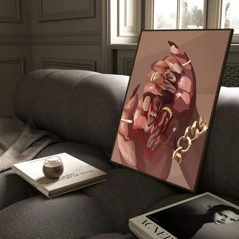 Tranh Poster Chân Dung Phụ Nữ Da Đen Châu Phi Chống Thấm