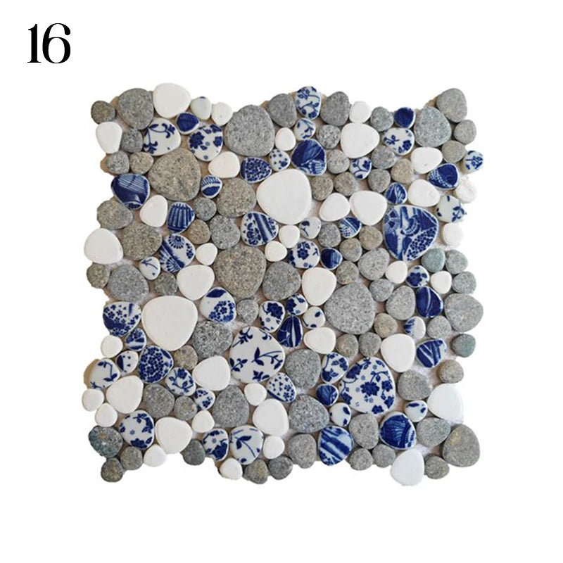 Gach Mosaic Ceramic 30x30cm Xanh Trang KhongTruot Phong Tam