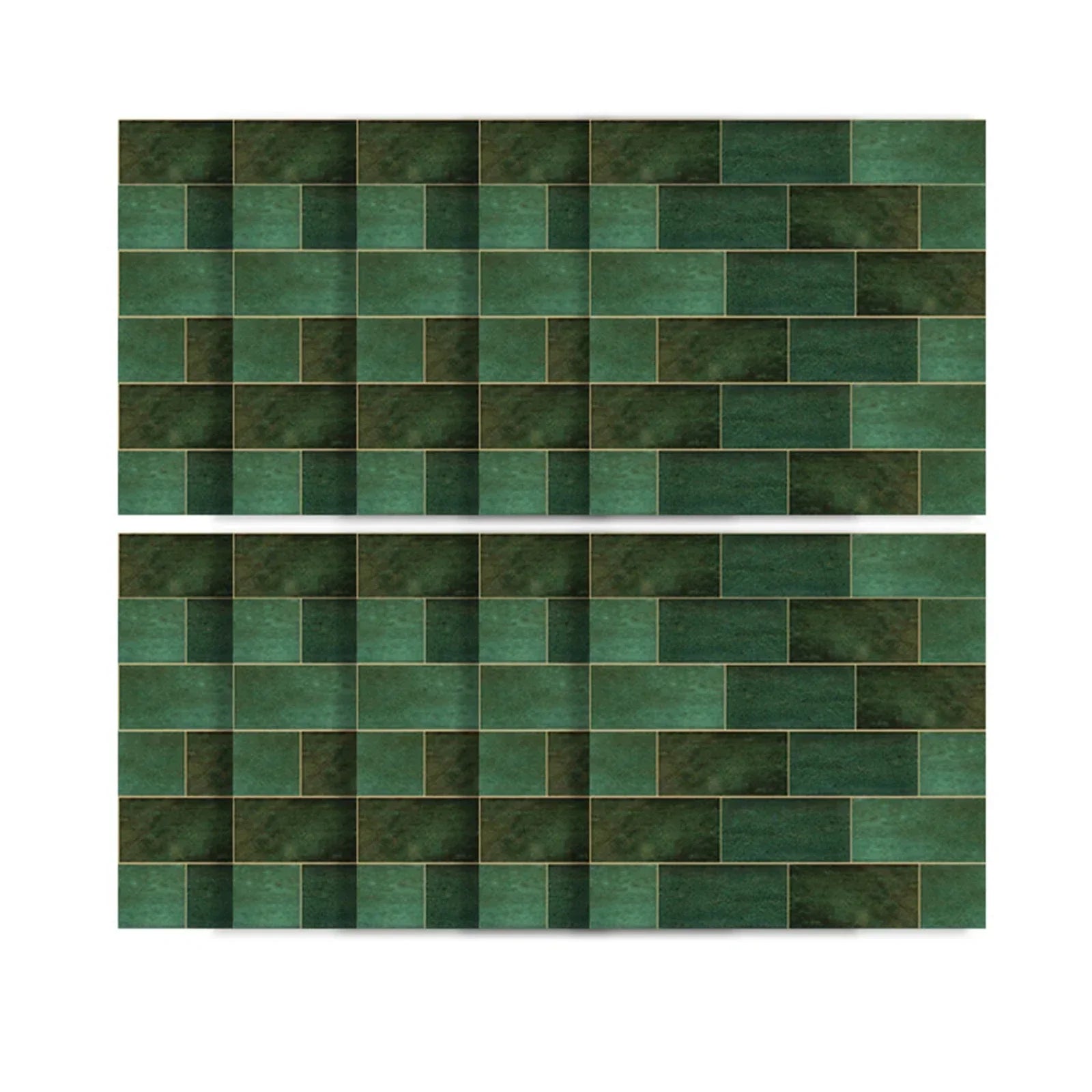 Bộ 10 Miếng Dán Gạch Ốp Tường Retro Xanh Đậm Mosaic