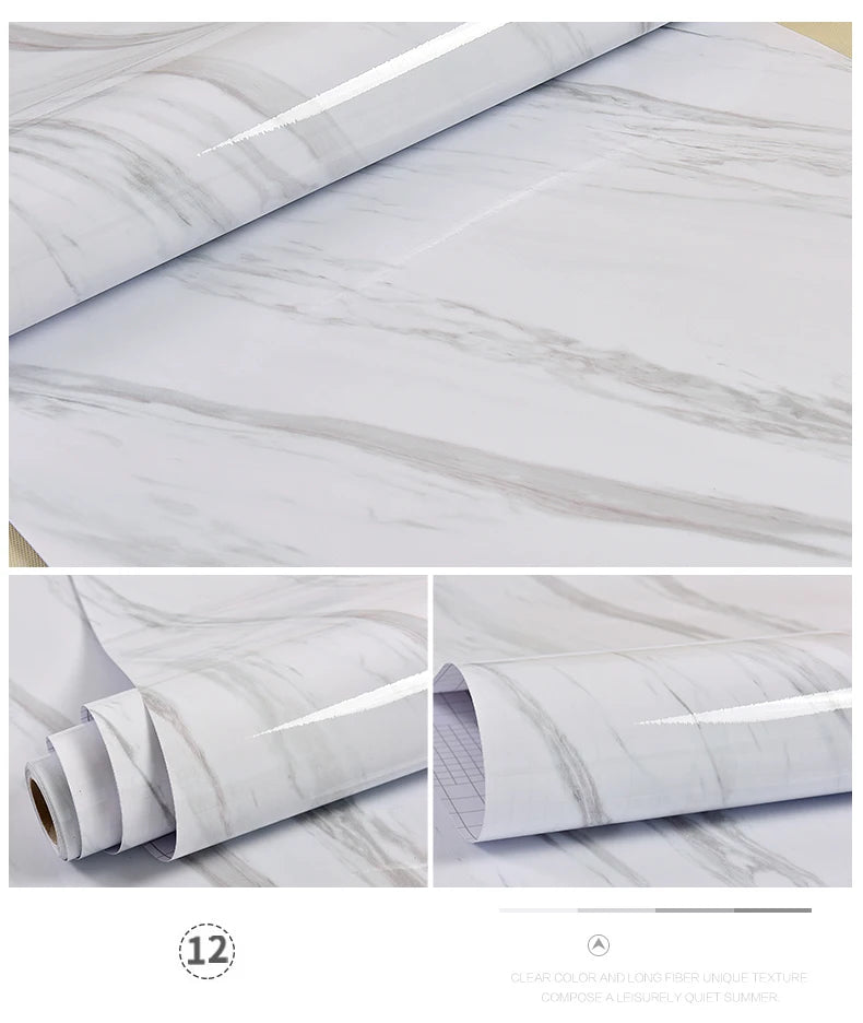 Kitchen Oil-Proof Film Stove Waterproof Moisture-Proof Self-Adhesive Wallpaper Countertop Cabinet Renovation Tile Marble Sticker