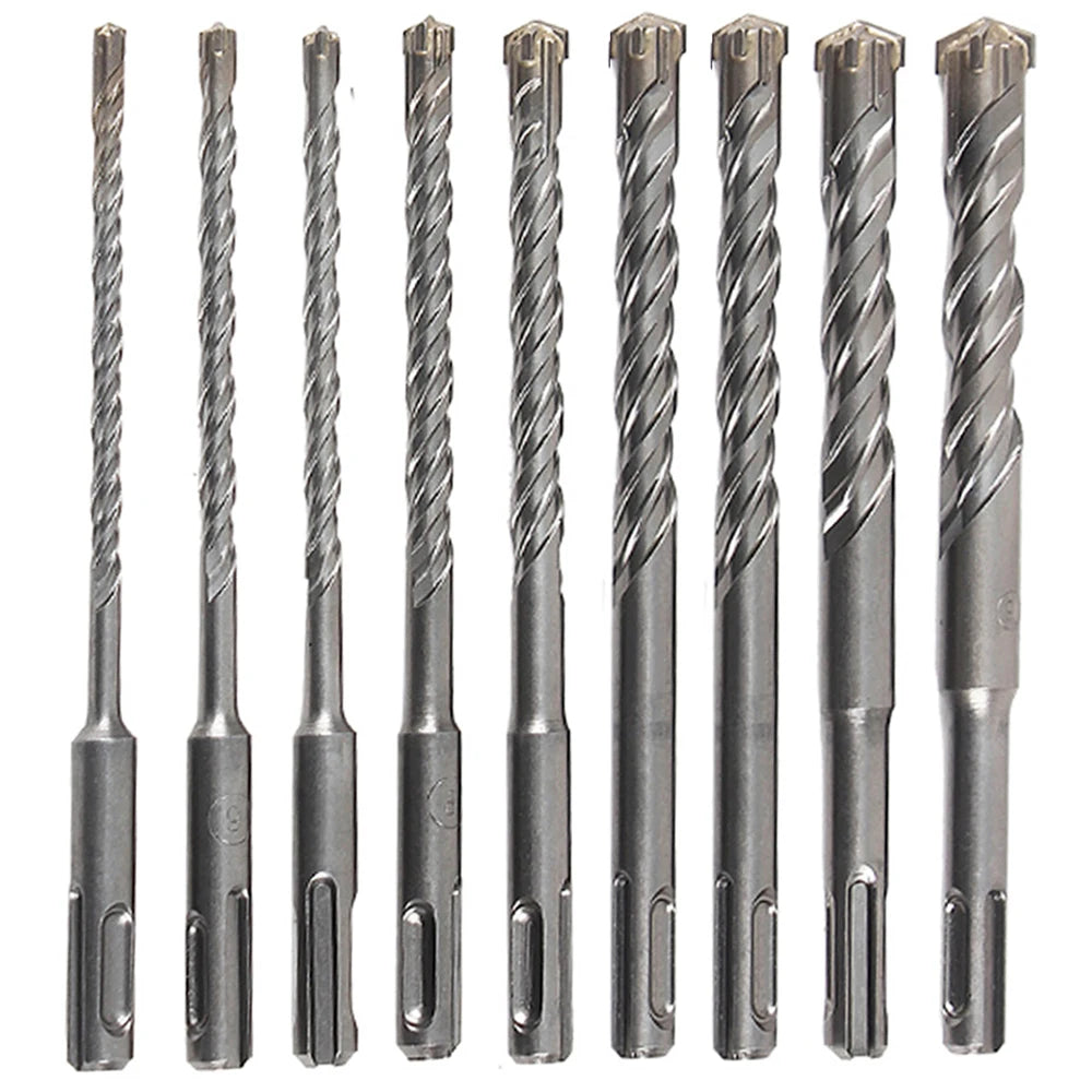 Bộ Mũi Khoan SDS Plus 160mm Cross Tip Cho Đục Bê Tông Đá