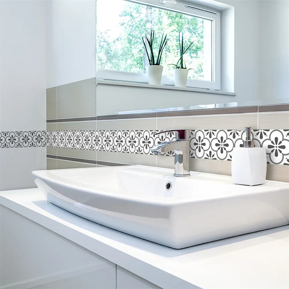Waterproof Self-Adhesive Baseboard Wall Sticker Waistline Baseboard Wall Trim Corner Line Protector Decor Skirting Board Decal
